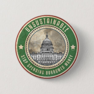 Unsustainable 6 Cm Round Badge