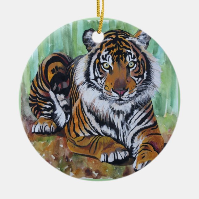 Untamed Beauty Ceramic Tree Decoration (Front)