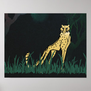 Untamed Cheetah 14"x 11" Art Print