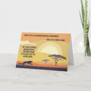 Untamed Cheetah Directions Greeting Card