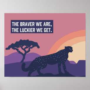 Untamed Cheetah Luckier 14"x 11" Art Print