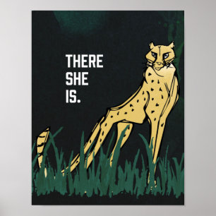 Untamed Cheetah There She Is 11"x 14" Art Print