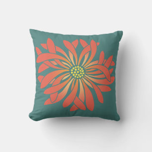 Untamed Coral Flower Cushion
