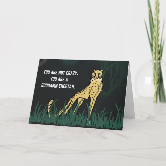 Untamed GD Cheetah Greeting Card (Front)