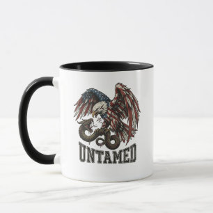 Untamed Patriotic Eagle and Snake Mug