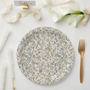Untamed Petals Paper Plate