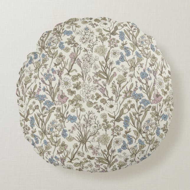 Untamed Petals Round Cushion (Front)
