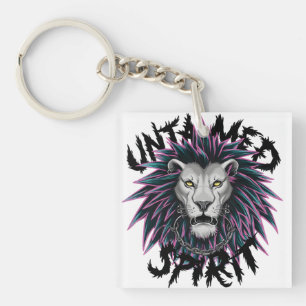 Untamed Spirit Punk Lion Design Key Ring