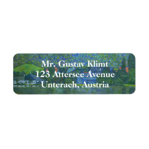 Unterach at Attersee by Klimt, Vintage Art Nouveau Return Address Label