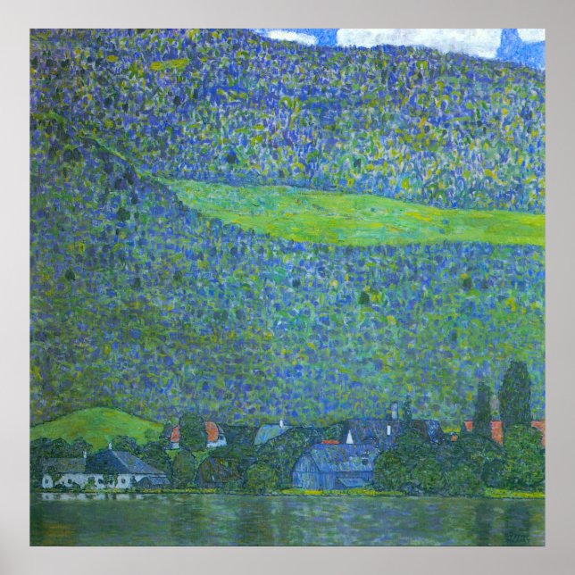 Unterach at the Attersee by Gustav Klimt Poster (Front)