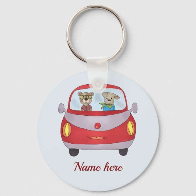 Unterwegs personalisiert key ring (Front)