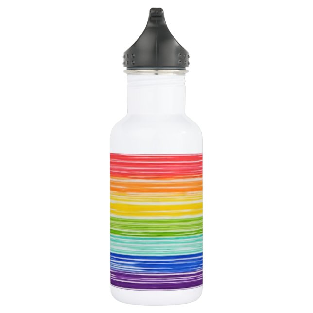 Untidy rainbow stripes 532 ml water bottle (Right)