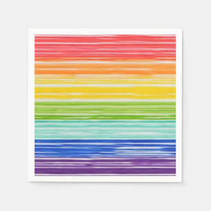 Untidy rainbow stripes napkin