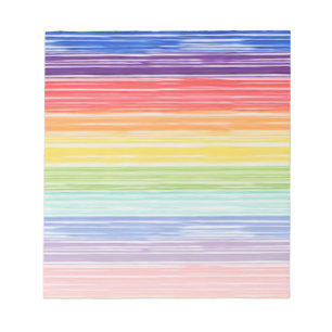 Untidy rainbow stripes notepad