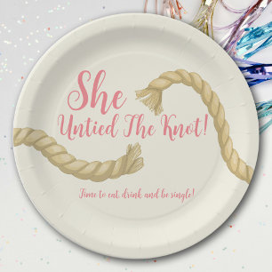 Untie The Knot Divorce Party  Paper Plate
