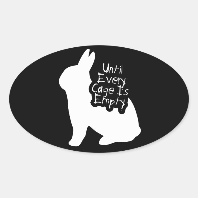 Until Every Cage is Empty (ALF) Oval Sticker (Front)