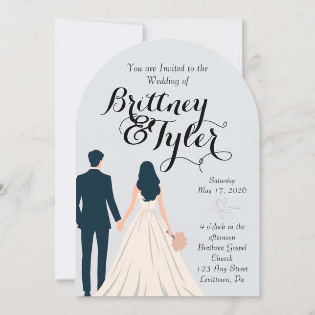 Until Forever-Brittney Wedding Invitation (Front)