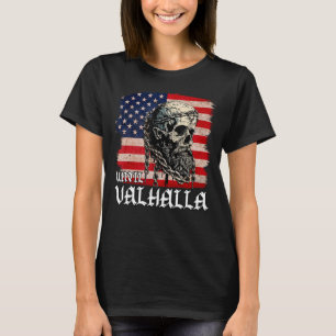 Until Valhalla American Viking US Flag Vintage T-Shirt