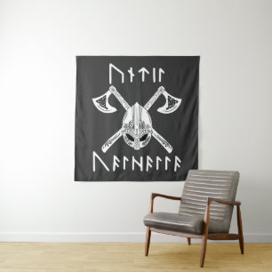 Until Valhalla in Norse Rune Tapestry
