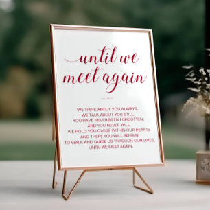 Until We Meet Again Burgundy Wedding Memorial Poem Poster