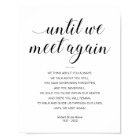 Until We Meet Again Elegant Funeral Poem with Name