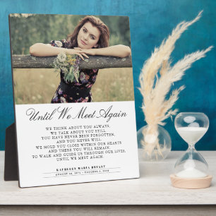 Until We Meet Again Funeral Photo Plaque