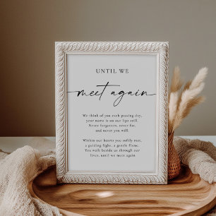Until We Meet Again Memorial Poem Wedding Sign