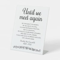 Until We Meet Again Poem Memorial Service