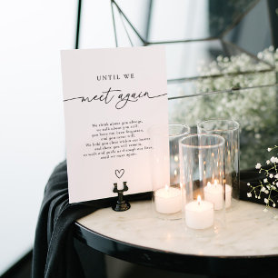 Until We Meet Again Wedding Memory Table Sign