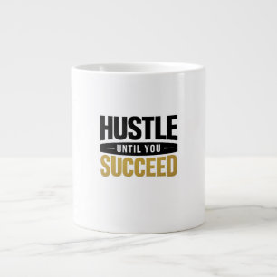 Until You Succeed – Minimal Gold Motivation Design Large Coffee Mug