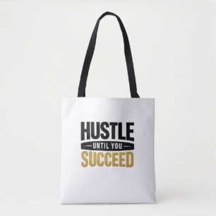 Until You Succeed – Minimal Gold Motivation Design Tote Bag