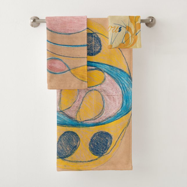 Untitled, 1908 by Hilma af Klint  Bath Towel Set (Insitu)