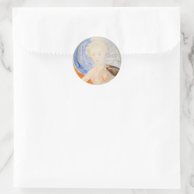 Untitled, 1934 by Hilma af Klint Classic Round Sticker (Bag)