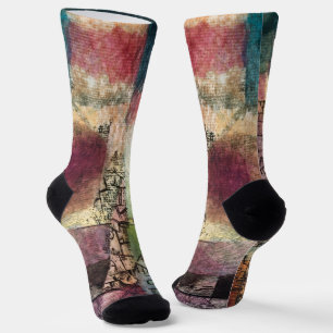 Untitled 2 by Paul Klee, Abstract Art Socks