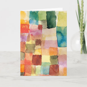 Untitled abstract watercolor squares - Paul Klee Card