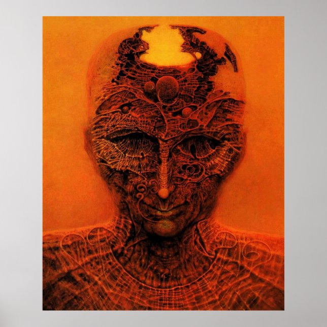 Untitled (Behind The Skin) by Zdzisław Beksiński Poster (Front)
