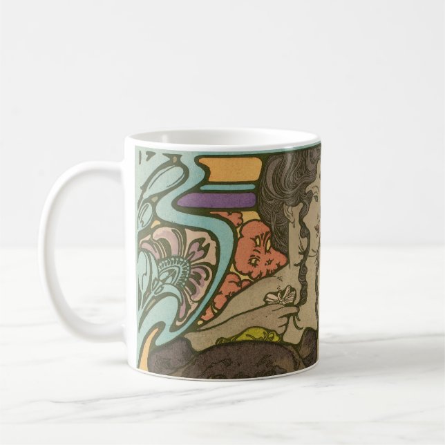 Untitled by Alphonse Mucha (1902) Coffee Mug (Left)