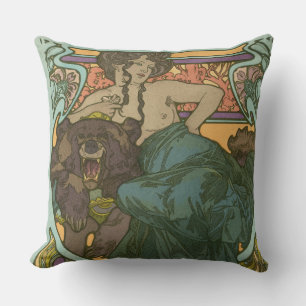 Untitled by Alphonse Mucha (1902) Cushion