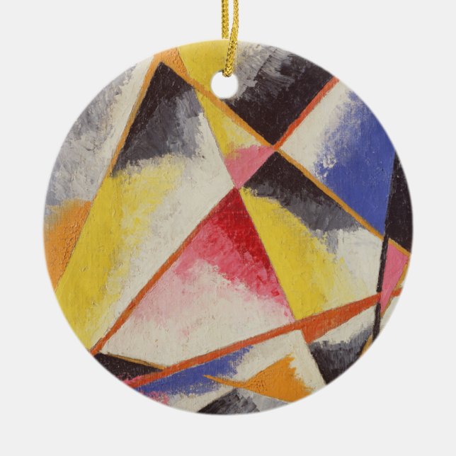 Untitled circa 1916 ceramic tree decoration (Front)