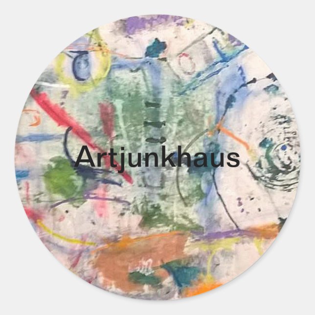 Untitled Fantasy Abstract Hankamer Artjunkhaus Art Classic Round Sticker (Front)