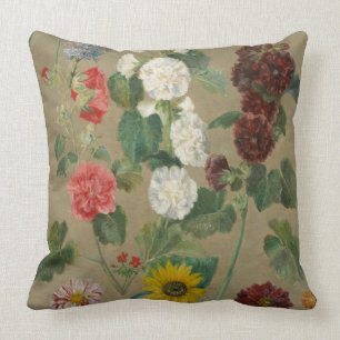 Untitled (Flowers) (oil on board) Cushion