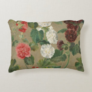 Untitled (Flowers) (oil on board) Decorative Cushion