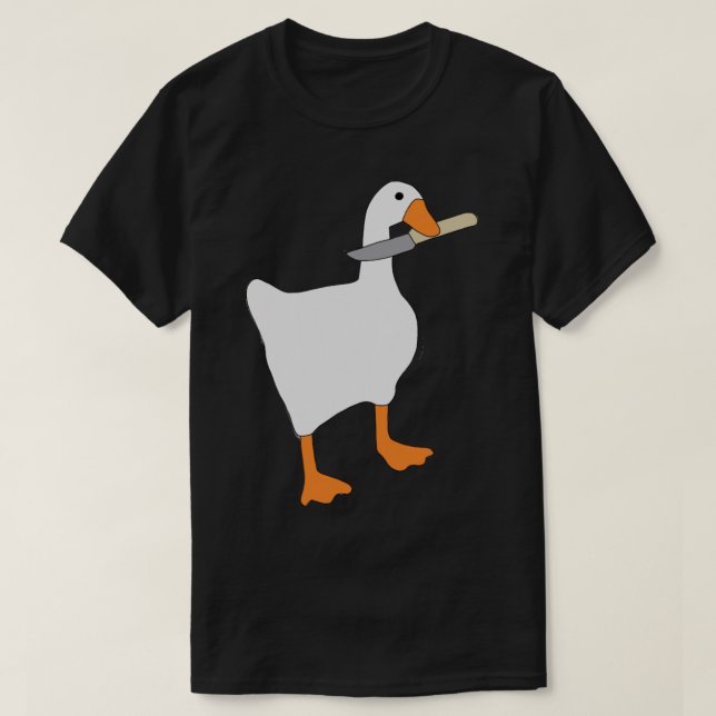 Untitled goose game, Goose With Knife, Animal, Goo T-Shirt (Design Front)