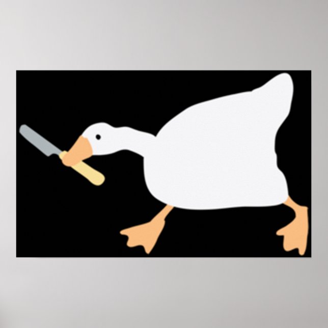 Untitled Goose With Butter Knife   Sticker Poster (Front)