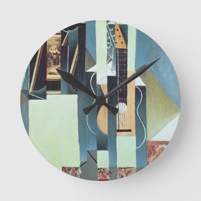 Untitled (oil on canvas) round clock (Front)