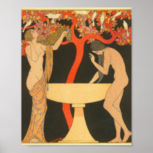 Untitled Pochoir from 1922 by George Barbier  Poster