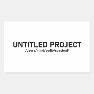 Untitled Project - Audio Session Glitch Tee V1 Rectangular Sticker