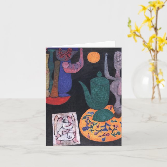 Untitled (Still life) by Paul Klee, Abstract Art Card (Yellow Flower)