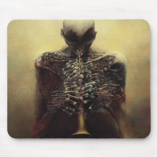 Untitled (The Flautist) by Zdzislaw Beksinski Mouse Pad