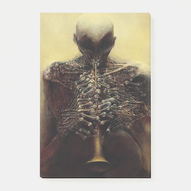 Untitled (The Flautist) by Zdzislaw Beksinski Post-it Notes (Front)